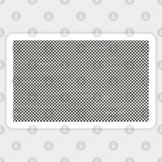 Checkboard Artwork Pattern Black White Sticker by Merchsides